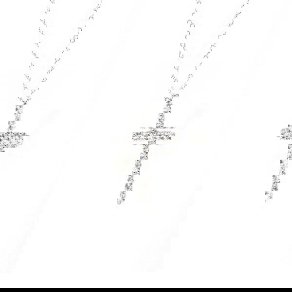 Say It With The Amara Signature Cross Pendant Necklace - Silver