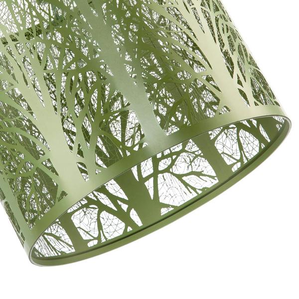Unique and Beautiful Olive Green Metal Forest Design Pendant Shade Image 4