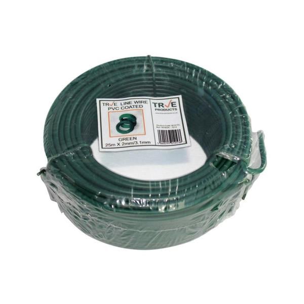 Galvanised Line Straining Tension Wire - Green PVC Coated - Evergreenery