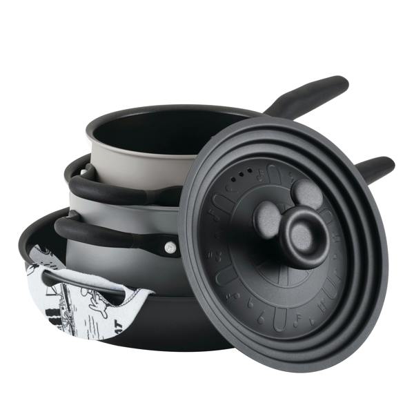 Meyer Disney Stackable 4 Piece Non Stick Pan Set - Disney 100 Steamboat Willie Limited Edition