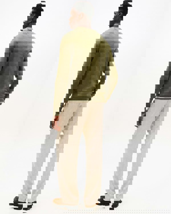 Tommy Hilfiger Organic Cotton Cashmere Mens Crew Sweater - Huntsman Green