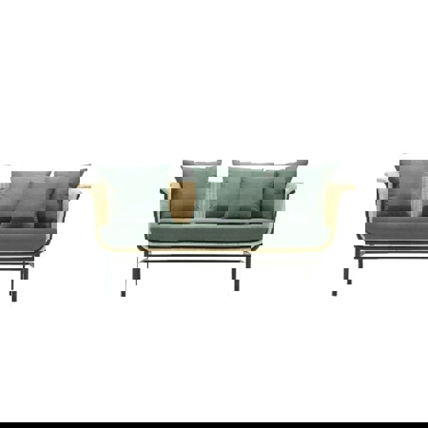 Budron Rattan Outdoor Armchair, Beige Cushion, Clearance-Sofas-Weilai Concept-Weilai Concept