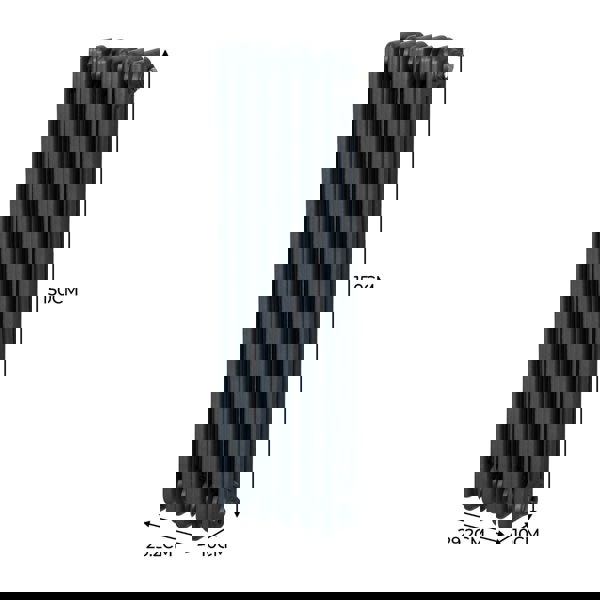 Monstershop Traditional 3 Column Radiator - 1500 x 292mm - Anthracite Grey