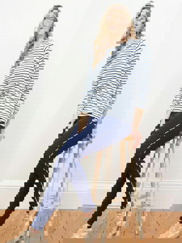 Kite Organic Lytchett Side Stripe Leggings Midnight