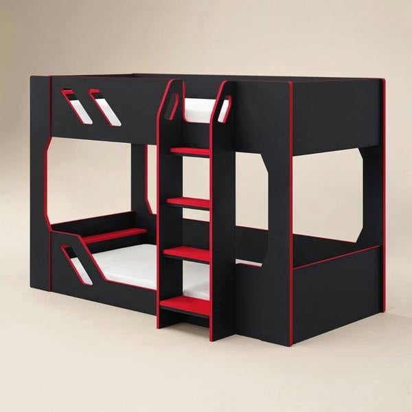 Flair Shuttle Gaming Bunk Bed Black & Red