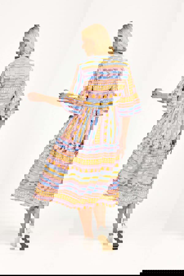 Mudflower Aztec Print Midi Dress