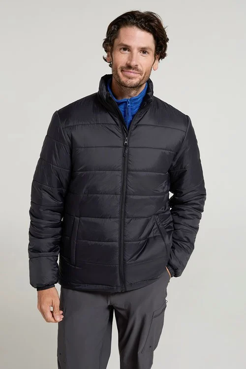 Mountain Warehouse Mens Essentials Lightweight Padded Jacket - Black