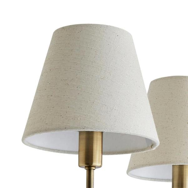 Pagazzi Lighting Taliah 3-Light Antique Brass Semi-Flush Ceiling Light