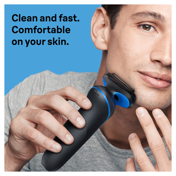 Braun Series 5 52-B7000cc Electric Shaver, With SmartCare Center, EasyClick Attachments - Black