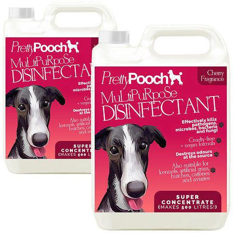 Pretty Pooch Multipurpose Disinfectant - Cleaner, Sanitiser, Deodoriser - Concentrated Formula - Cherry 5L x2