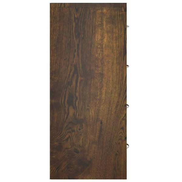 Berkfield Sideboard with 4 Drawers 60x30.5x71 cm Smoked Oak