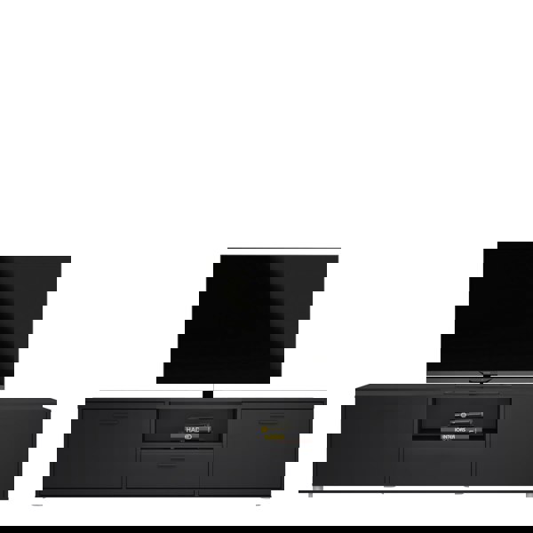 Furniture To Go Media TV Unit with 2 Doors 1 Drawer 177cm Black