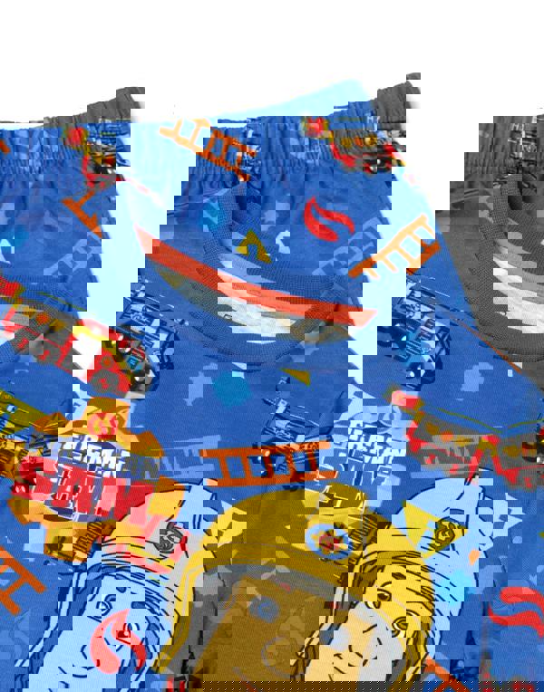 Fireman Sam Boys Blue Character Long Sleeve Long Leg Pyjama Set