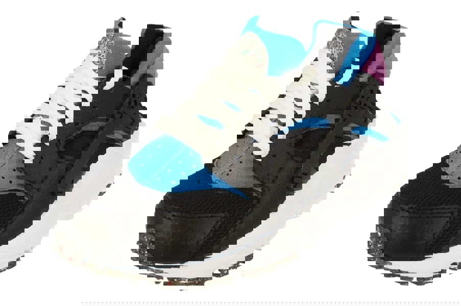 Nike Huarache Run GS E Trainers Dr0166  001 - Black Mint Foam Photo Blue 001 - Photo 0