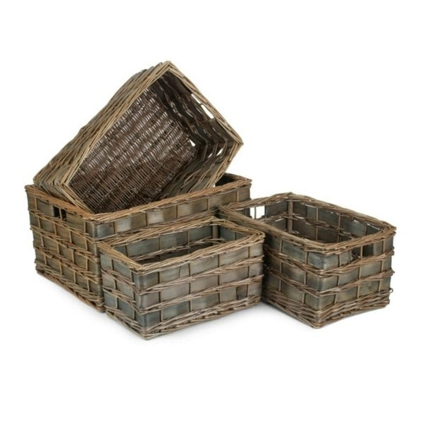 Unlined Grey Scandi Storage Basket