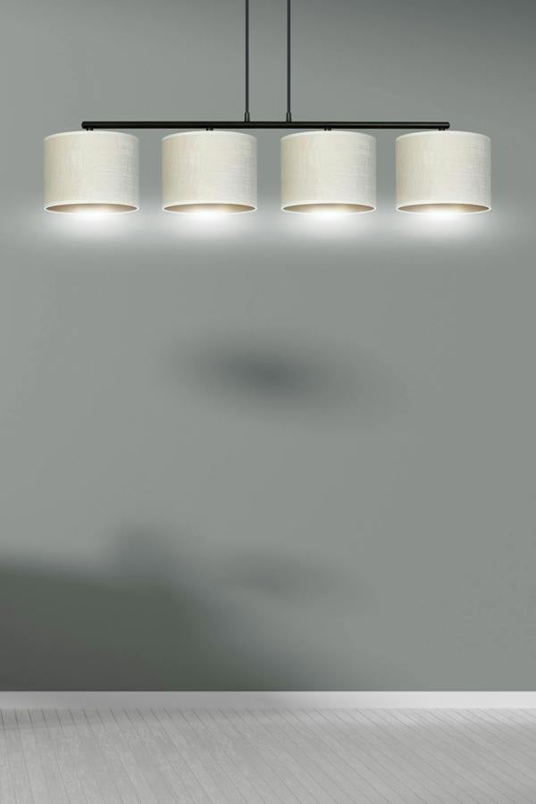 Emibig HILDE Pendant lamp 4 x E27 Black with White Shade