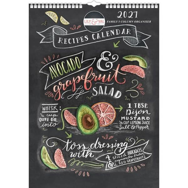 Lily & Val Recipes A3 Family Planner 2027, Family Planners, Month To View, Art, Gift