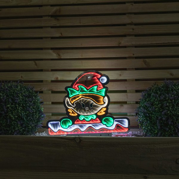 Samuel Alexander 40cm Light up Christmas Elf Girl Infinity Decoration with LEDs