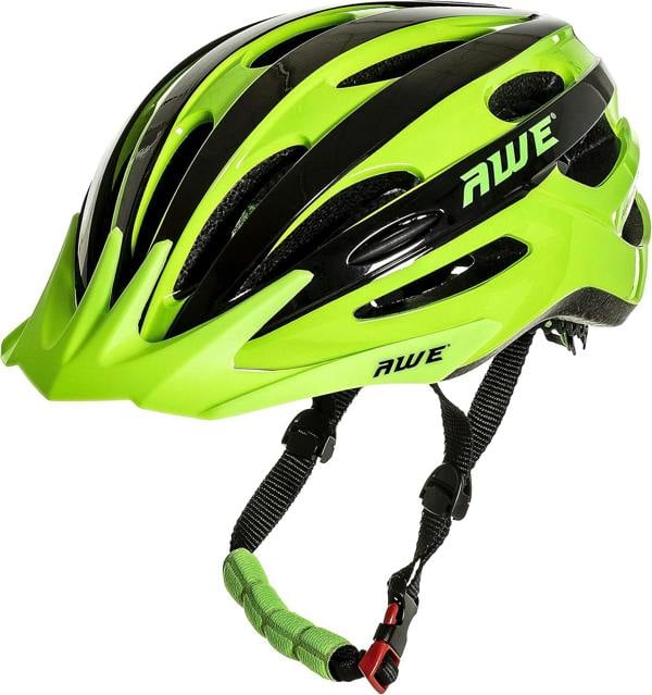 AweAir In Mould Adult Bike Helmet Medium 55-58cm Black/Green
