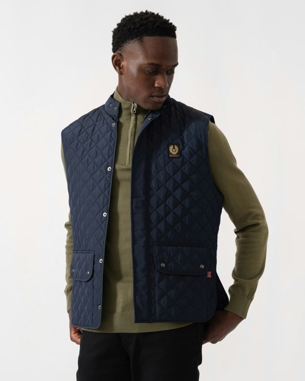 Belstaff Mens Icon Gilet - Dark Ink