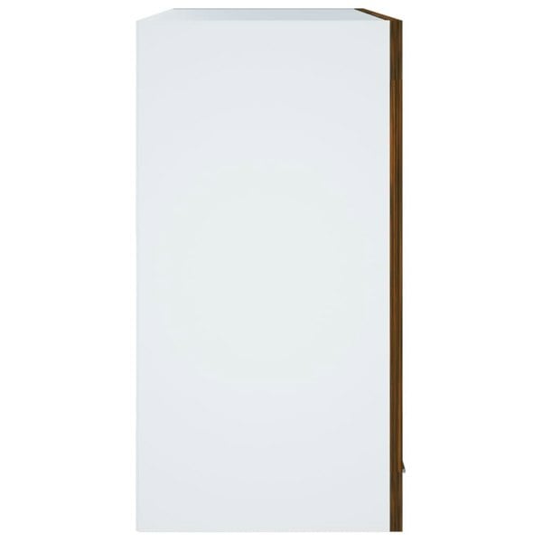 Berkfield Hanging Glass Cabinet Smoked Oak 60x31x60 cm Engineered Wood