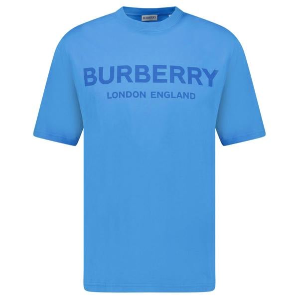 Burberry 'Ellison' Logo Print T-Shirt Blue - chancefashionco