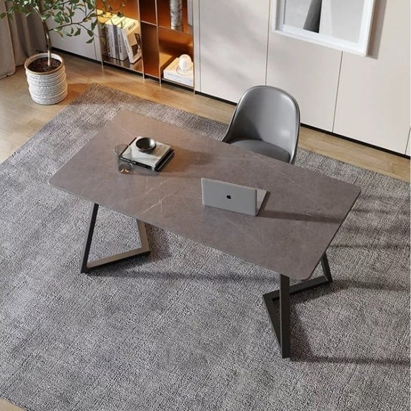 Sierra Office Desk, Sintered Stone with desk office lamps