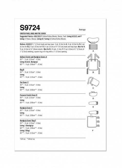 Simplicity Sewing Pattern 9724, Accessories, Bags One Size - Intermediate
