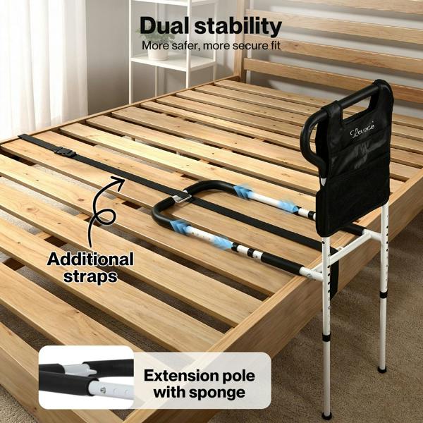 Levede Safety Bed Rails Adjustable for Elderly Adult Seniors Assit Mobility Aid