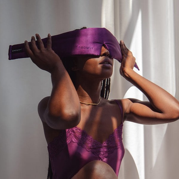 Drowsy Sleep Co Silk Sleep Mask - Purple Martini