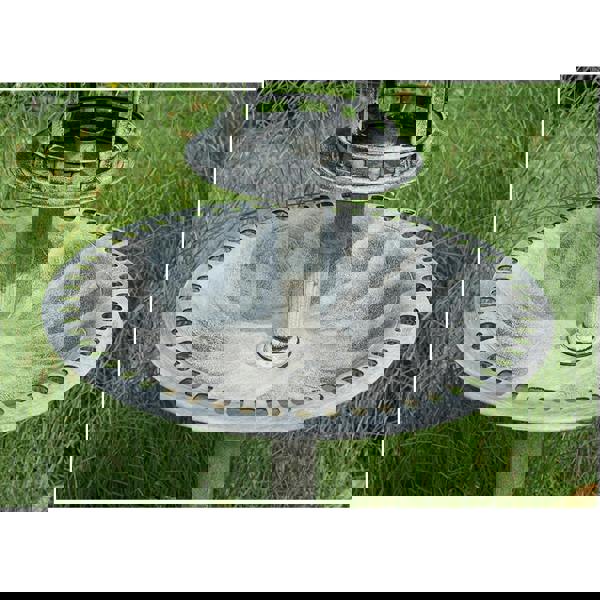 Gr8 Garden Grey Pedestal Bird Bath Feeder Planter Solar Light Garden Feeding Table Station