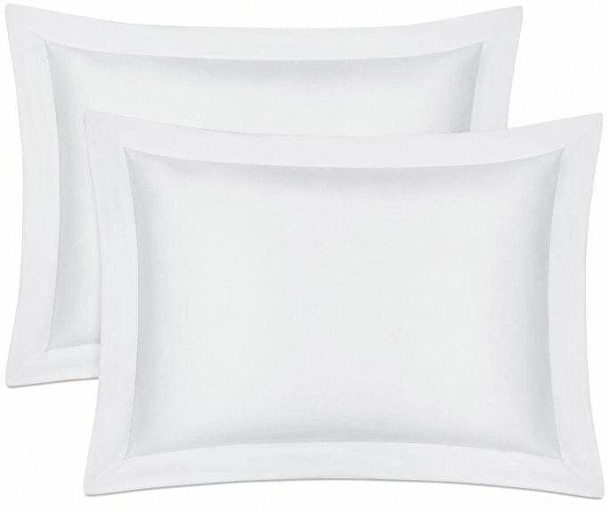 Night Zone 800 Thread Count Egyptian Cotton Pillowcase – Silky Soft Hotel Quality Bed Linen - White - Oxford Pillow Case
