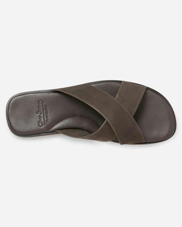 Oliver Sweeney Chesil Nubuck Mens Sandals - Brown | CHO | Designer Mens Sandals