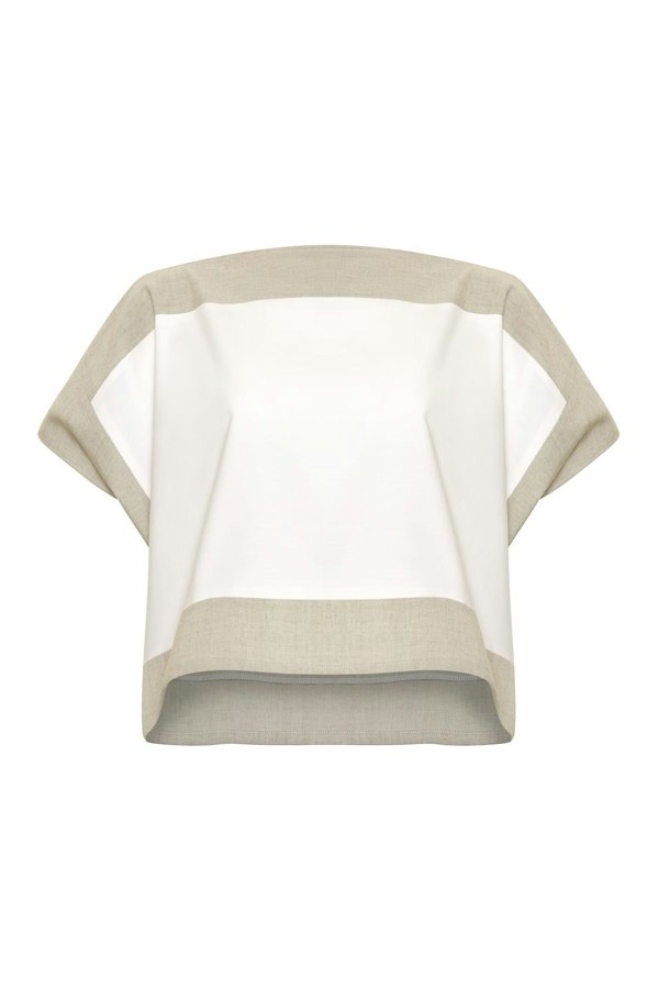 Bo Carter Luna Top - White and Beige