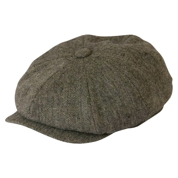 Gamble & Gunn Charcoal Grey Tweed Newsboy Cap