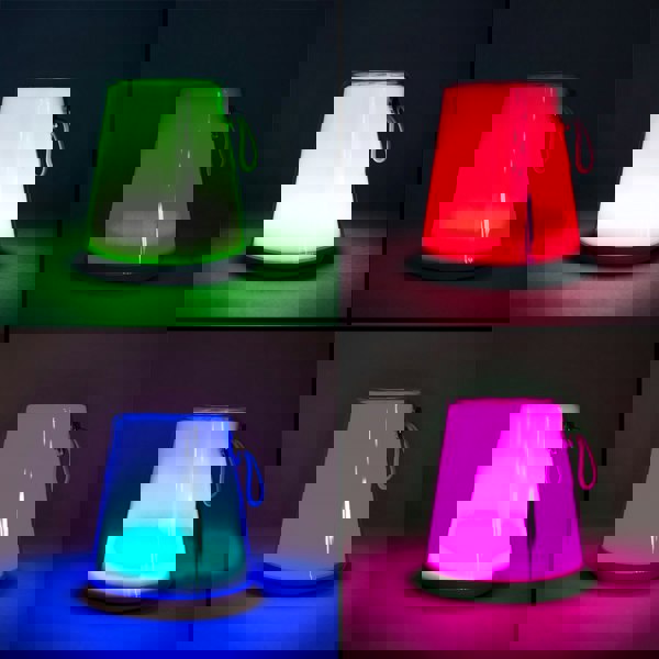 Compact Modern White LED Colour Changing Rechargeable Touch Table Lamp Image 4