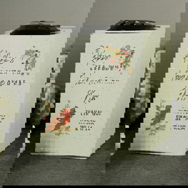 Personalised Memento Company Personalised Robins Appear Memorial Vase