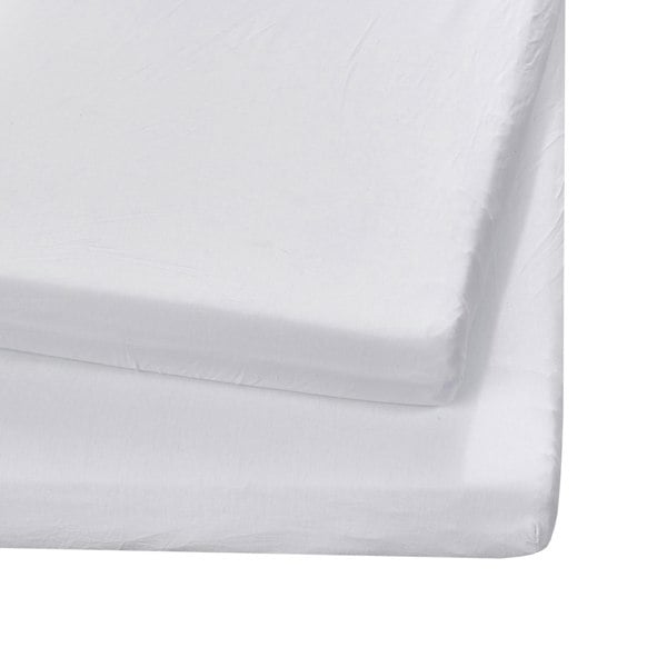 Kinder Valley 2 Pack Cot Sheets White