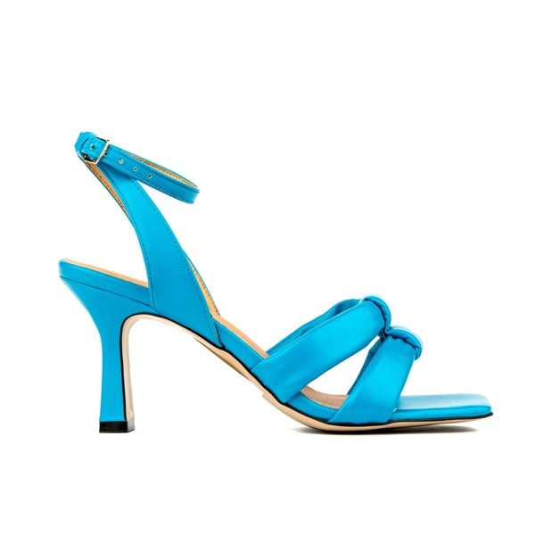Embassy London Molly - Miami Blue - Women's leather strappy heel sandal in blue