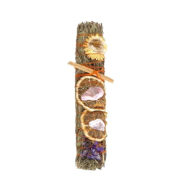 Serano 9in Ritual Wand Smudge Stick with Rosemary, Lavender, and Orange