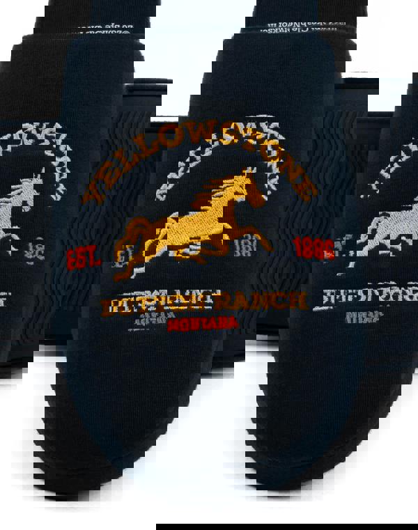 Yellowstone Mens Blue Dutton Ranch Montana Mule Slippers