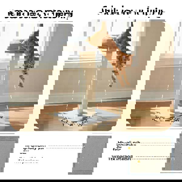 Skylos 71cm Cat Tree Cat Scratching Post Climbing Tower with Kitten Bed Toy