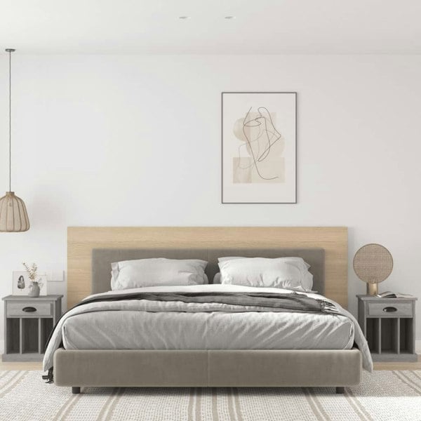 Berkfield Bedside Cabinets 2 pcs Grey Sonoma 43x36x50 cm