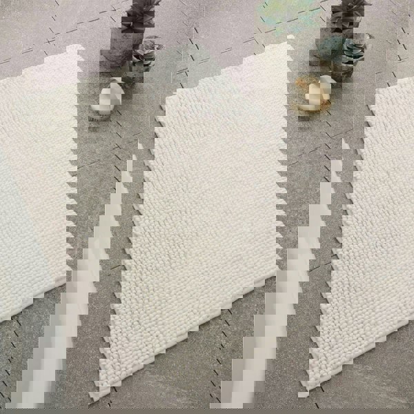 Catherine Lansfield Bobble Non-Slip Bathroom Bath Mat Cream