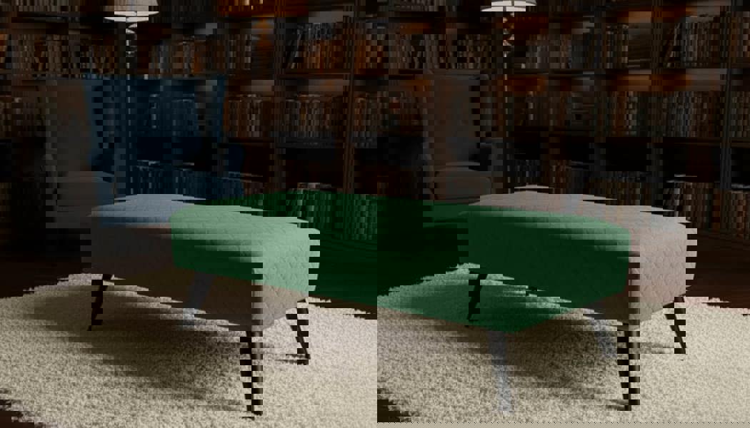 Premium Stitched Footstool Bench &amp; Coffee Table with Hidden Storage - ISTOOLS