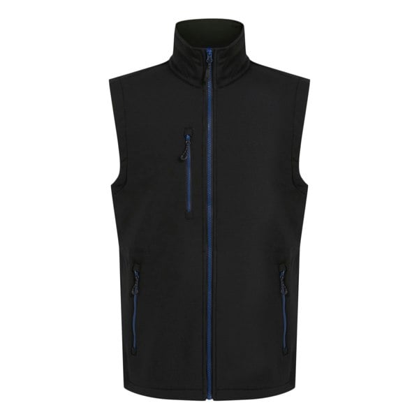 Regatta Mens Navigate Softshell 2 Layer Body Warmer - Black/New Royal