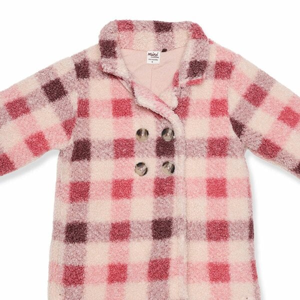 Mini Cuddles Checks Long Coat (Multicolour)
