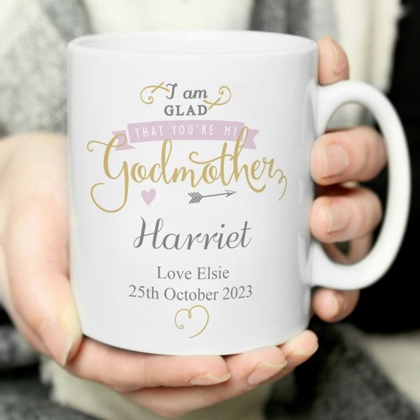 Personalised Memento Company Personalised I Am Glad... Godmother Mug