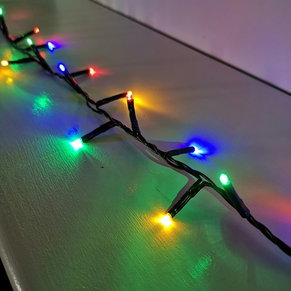 Samuel Alexander 1000 LED 25m Indoor Outdoor Christmas Multi Function Mains Operated String Lights with Timer in in Multicoloured