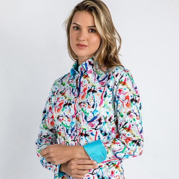 PAINT SPLASH WOMENS  PRINT SHIRT – Premium Men's Patterned Shirt by Claudio Lugli | Bold Design, Tailored Fit, Best Printed Shirts